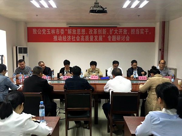 致公党玉林市委召开"解放思想,改革创新,扩大开放,担当实干,推动经济